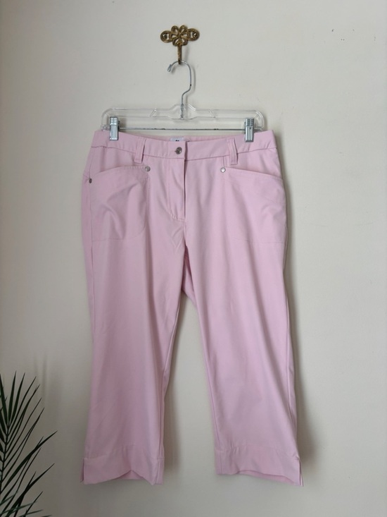 Daily Sports Pants - Daily Sports Pink Lyric Capri Cropped Pants Sz 8 Golf Athleisure